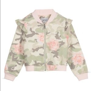 Pippa and Julie's Child's rose and camouflage sweater